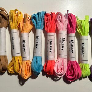 NINE MULTI-COLORED SHOE/SNEAKER LACES